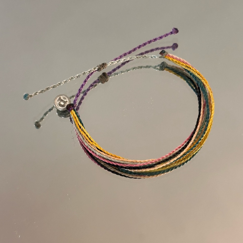 Pura Vida Multistrand Yellow, Pink, Green & Purple Bracelet